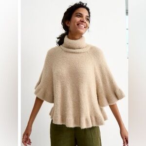 Anthropologie Turtleneck Poncho Sweater